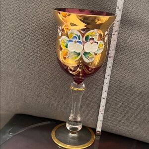 Czech bohemian glass - Liquer glasses